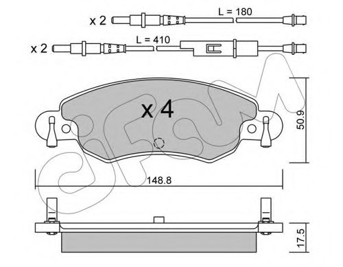 CIFAM 822-330-0 Тормозные колодки для CITROËN C5 II (CитроËн С5 2) CIFAM 822-330-0 Тормозные колодки для CITROËN C5 II (CитроËн С5 2)