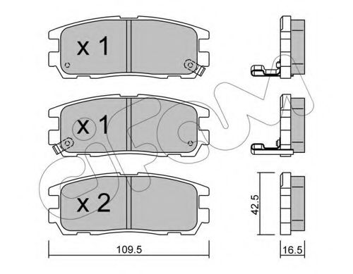 CIFAM 822-358-0 Тормозные колодки для GREAT WALL HAVAL 5 (Грейтвол Хаvал 5) CIFAM 822-358-0 Тормозные колодки для GREAT WALL HAVAL 5 (Грейтвол Хаvал 5)