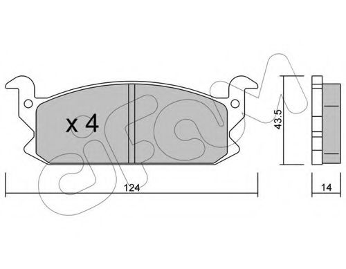 CIFAM 822-380-0 Тормозные колодки для DAIHATSU CHARADE II (Дайхатсу Чарадэ 2) CIFAM 822-380-0 Тормозные колодки для DAIHATSU CHARADE II (Дайхатсу Чарадэ 2)