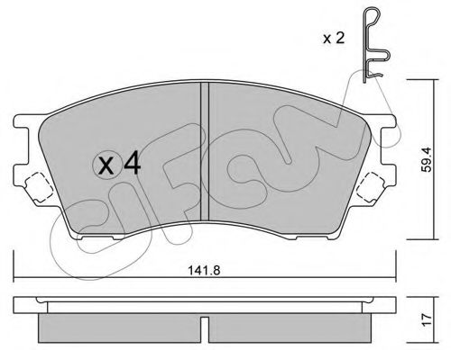 CIFAM 822-473-0 Тормозные колодки для MAZDA PROCEED/DRIFTER (Мазда Просид/дрифтэр) CIFAM 822-473-0 Тормозные колодки для MAZDA PROCEED/DRIFTER (Мазда Просид/дрифтэр)