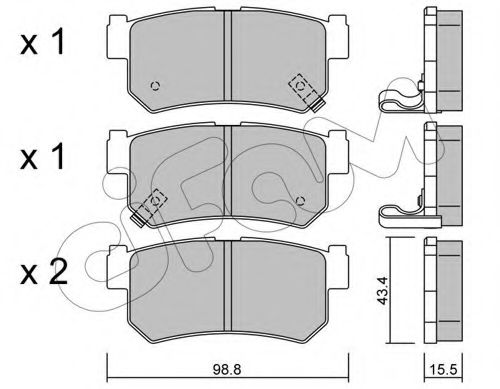 CIFAM 822-519-0 Тормозные колодки для SSANGYONG KYRON (Сан-янг/санянг Кайрон) CIFAM 822-519-0 Тормозные колодки для SSANGYONG KYRON (Сан-янг/санянг Кайрон)