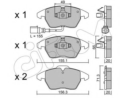 CIFAM 822-548-0 Тормозные колодки для AUDI TT (Ауди Тт) CIFAM 822-548-0 Тормозные колодки для AUDI TT (Ауди Тт)