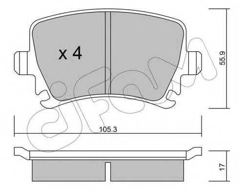 CIFAM 822-553-0 Тормозные колодки для AUDI TT (Ауди Тт) CIFAM 822-553-0 Тормозные колодки для AUDI TT (Ауди Тт)