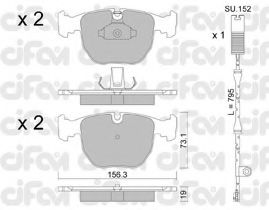 CIFAM 822-559-1K Тормозные колодки для BMW (Бмв) CIFAM 822-559-1K Тормозные колодки для BMW (Бмв)
