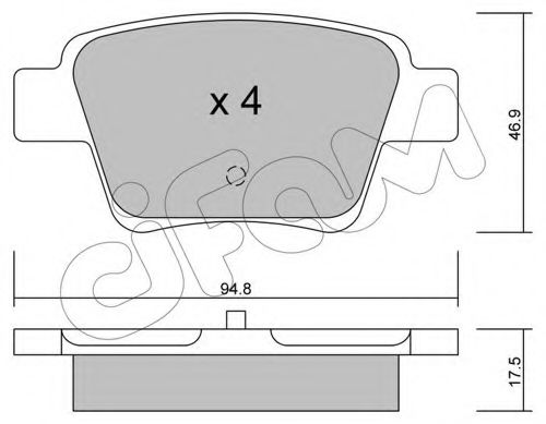 CIFAM 822-639-0 Тормозные колодки для PEUGEOT 207 (Пежо 207) CIFAM 822-639-0 Тормозные колодки для PEUGEOT 207 (Пежо 207)