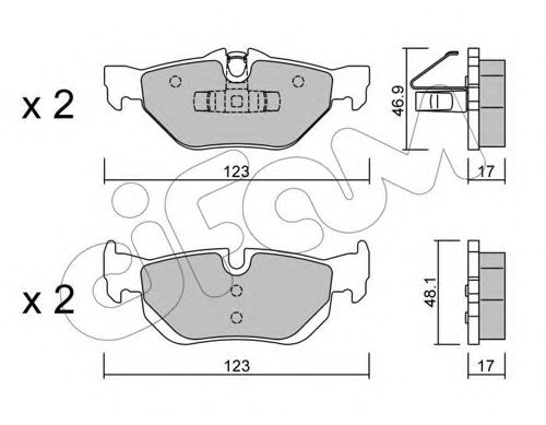 CIFAM 822-642-0 Тормозные колодки для BMW (Бмв) CIFAM 822-642-0 Тормозные колодки для BMW (Бмв)