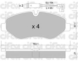 CIFAM 822-671-0K Тормозные колодки для MERCEDES-BENZ VITO / MIXTO (Мэрcэдэс-бэнз Вито / миxто) CIFAM 822-671-0K Тормозные колодки для MERCEDES-BENZ VITO / MIXTO (Мэрcэдэс-бэнз Вито / миxто)