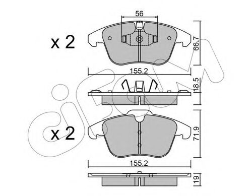 CIFAM 822-675-3 Тормозные колодки для CITROËN C4 PICASSO I (CитроËн С4 пикассо 1) CIFAM 822-675-3 Тормозные колодки для CITROËN C4 PICASSO I (CитроËн С4 пикассо 1)
