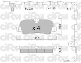 CIFAM 822-694-0K Тормозные колодки для LAND ROVER DISCOVERY IV (Ленд ровер/лэнд ровер Дискавери 4) CIFAM 822-694-0K Тормозные колодки для LAND ROVER DISCOVERY IV (Ленд ровер/лэнд ровер Дискавери 4)