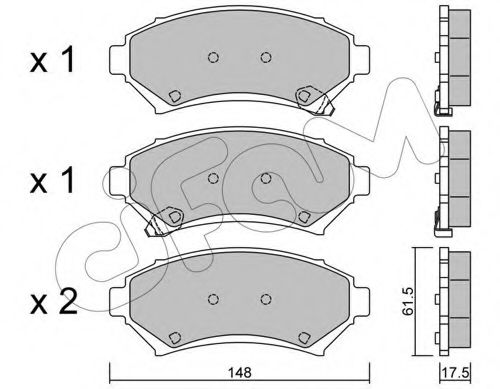CIFAM 822-696-0 Тормозные колодки для BUICK (Бьюик) CIFAM 822-696-0 Тормозные колодки для BUICK (Бьюик)