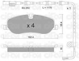 CIFAM 822-693-1K Тормозные колодки для LAND ROVER DISCOVERY IV (Ленд ровер/лэнд ровер Дискавери 4) CIFAM 822-693-1K Тормозные колодки для LAND ROVER DISCOVERY IV (Ленд ровер/лэнд ровер Дискавери 4)