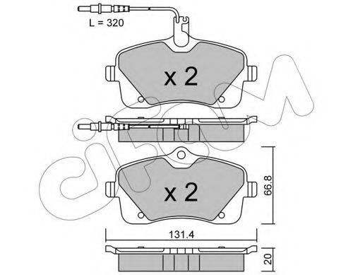 CIFAM 822-853-0 Тормозные колодки для PEUGEOT 407 (Пежо 407) CIFAM 822-853-0 Тормозные колодки для PEUGEOT 407 (Пежо 407)