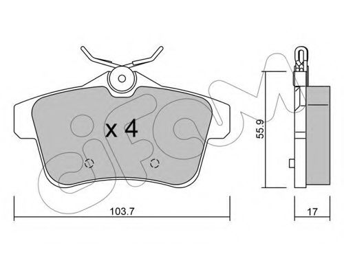 CIFAM 822-855-0 Тормозные колодки для CITROËN C4 PICASSO I (CитроËн С4 пикассо 1) CIFAM 822-855-0 Тормозные колодки для CITROËN C4 PICASSO I (CитроËн С4 пикассо 1)