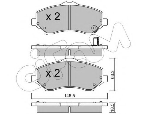 CIFAM 822-862-1 Тормозные колодки для DODGE JOURNEY (Додж Жоурнэъ) CIFAM 822-862-1 Тормозные колодки для DODGE JOURNEY (Додж Жоурнэъ)