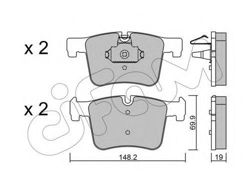 CIFAM 822-961-0 Тормозные колодки для BMW (Бмв) CIFAM 822-961-0 Тормозные колодки для BMW (Бмв)