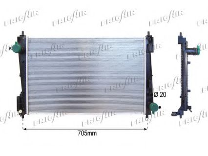 FRIGAIR 0104.3128 Радиатор, охлаждение двигателя 