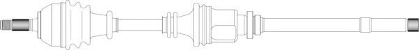 GENERAL RICAMBI PE3024 Приводной вал для PEUGEOT 309 (Пежо 309) GENERAL RICAMBI PE3024 Приводной вал для PEUGEOT 309 (Пежо 309)