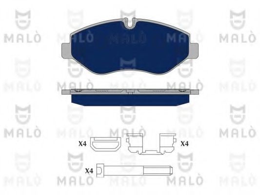 MALÒ 1050102 Тормозные колодки для IVECO DAILY VI (Ивеко Даилъ vи)
