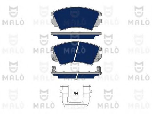 MALÒ 1050201 Тормозные колодки для OPEL (Опель) MALÒ 1050201 Тормозные колодки для OPEL (Опель)
