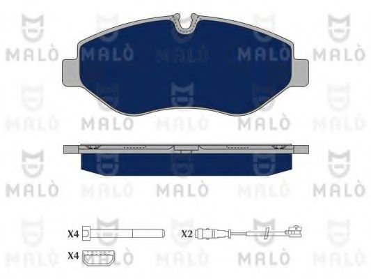 MALÒ 1050230 Тормозные колодки для MERCEDES-BENZ VITO / MIXTO (Мэрcэдэс-бэнз Вито / миxто) MALÒ 1050230 Тормозные колодки для MERCEDES-BENZ VITO / MIXTO (Мэрcэдэс-бэнз Вито / миxто)
