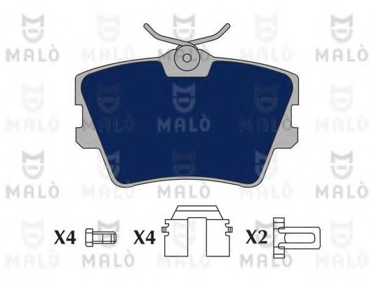 MALÒ 1050763 Тормозные колодки для VOLKSWAGEN (Фольксваген) MALÒ 1050763 Тормозные колодки для VOLKSWAGEN (Фольксваген)
