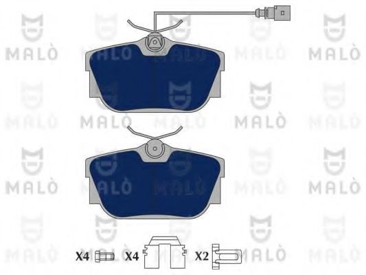 MALÒ 1050775 Тормозные колодки для VOLKSWAGEN (Фольксваген) MALÒ 1050775 Тормозные колодки для VOLKSWAGEN (Фольксваген)