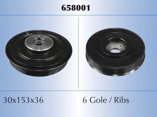 MALÒ 658001 Ременный шкив, коленчатый вал 