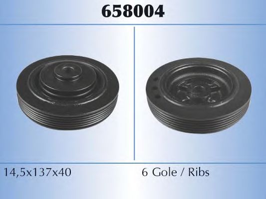 MALÒ 658004 Ременный шкив, коленчатый вал 