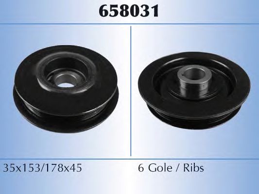 MALÒ 658031 Ременный шкив, коленчатый вал для SAAB (Сааб) MALÒ 658031 Ременный шкив, коленчатый вал для SAAB (Сааб)