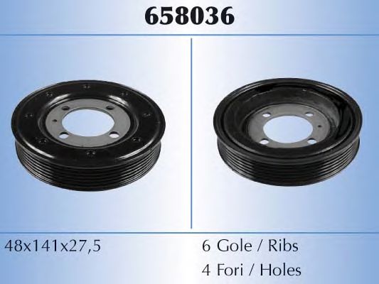 MALÒ 658036 Ременный шкив, коленчатый вал для OPEL CORSA C (Опель Корса с) MALÒ 658036 Ременный шкив, коленчатый вал для OPEL CORSA C (Опель Корса с)