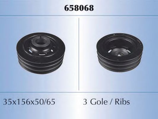 MALÒ 658068 Ременный шкив, коленчатый вал для VOLVO 740 (Вольво 740) MALÒ 658068 Ременный шкив, коленчатый вал для VOLVO 740 (Вольво 740)