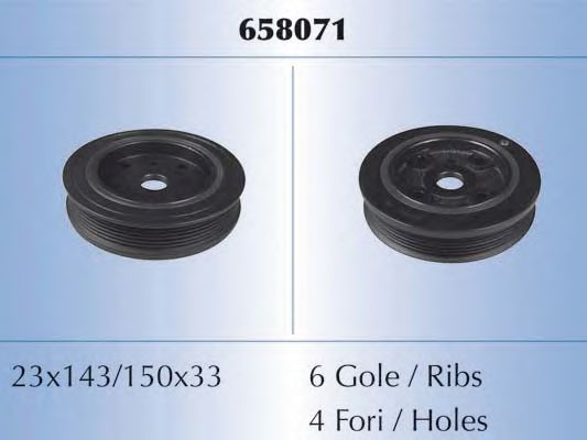 MALÒ 658071 Ременный шкив, коленчатый вал для VOLVO S70 (Вольво С70) MALÒ 658071 Ременный шкив, коленчатый вал для VOLVO S70 (Вольво С70)