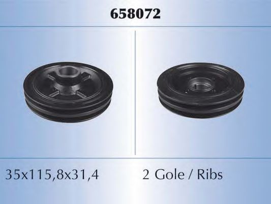 MALÒ 658072 Ременный шкив, коленчатый вал для MITSUBISHI COLT/RODEO (Митсубиши/митсубиси Cолт/родэо) MALÒ 658072 Ременный шкив, коленчатый вал для MITSUBISHI COLT/RODEO (Митсубиши/митсубиси Cолт/родэо)