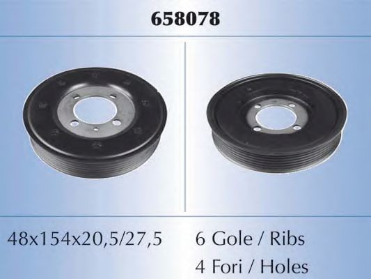 MALÒ 658078 Ременный шкив, коленчатый вал для OPEL ASTRA A (Опель Астра а) MALÒ 658078 Ременный шкив, коленчатый вал для OPEL ASTRA A (Опель Астра а)