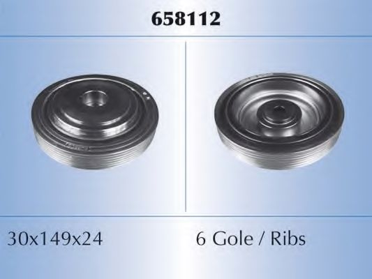 MALÒ 658112 Ременный шкив, коленчатый вал для CITROËN C4 (CитроËн С4) MALÒ 658112 Ременный шкив, коленчатый вал для CITROËN C4 (CитроËн С4)