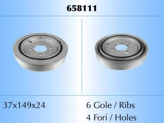 MALÒ 658126BER Ременный шкив, коленчатый вал для VOLVO S80 II (Вольво S80 2) MALÒ 658126BER Ременный шкив, коленчатый вал для VOLVO S80 II (Вольво S80 2)