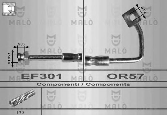 MALÒ 80153 Тормозной шланг для KIA SPORTAGE (Киа Спортейдж) MALÒ 80153 Тормозной шланг для KIA SPORTAGE (Киа Спортейдж)