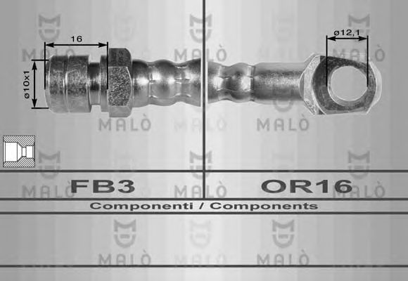 MALÒ 80155 Тормозной шланг для AUDI 90 (Ауди 90) MALÒ 80155 Тормозной шланг для AUDI 90 (Ауди 90)