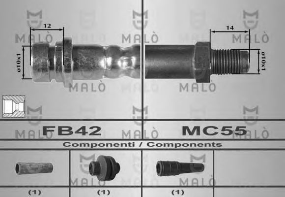 MALÒ 80321 Тормозной шланг для FORD (Форд) MALÒ 80321 Тормозной шланг для FORD (Форд)