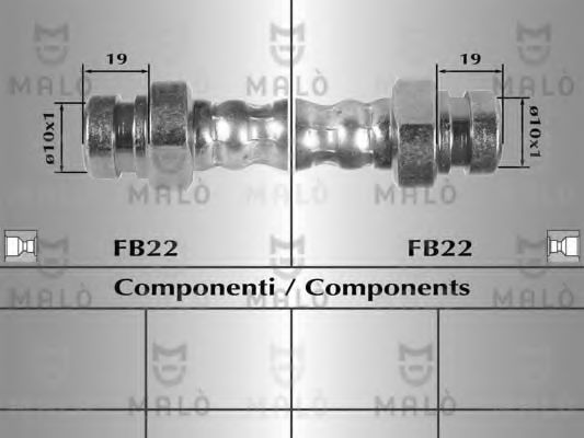 MALÒ 80414 Тормозной шланг для MITSUBISHI (Митсубиши/митсубиси) MALÒ 80414 Тормозной шланг для MITSUBISHI (Митсубиши/митсубиси)