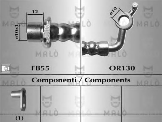 MALÒ 80646 Тормозной шланг для TOYOTA (Тойота/тоета) MALÒ 80646 Тормозной шланг для TOYOTA (Тойота/тоета)