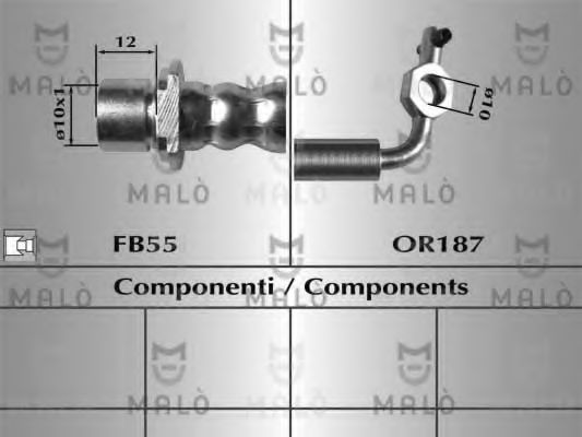 MALÒ 80648 Тормозной шланг для TOYOTA (Тойота/тоета) MALÒ 80648 Тормозной шланг для TOYOTA (Тойота/тоета)