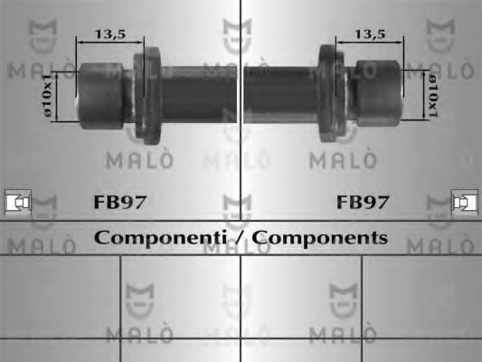 MALÒ 80649 Тормозной шланг для TOYOTA (Тойота/тоета) MALÒ 80649 Тормозной шланг для TOYOTA (Тойота/тоета)
