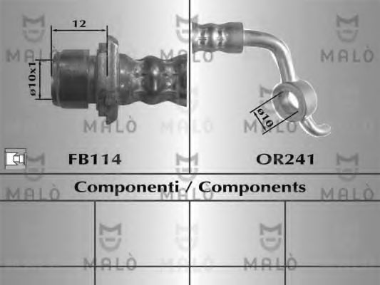MALÒ 80652 Тормозной шланг для TOYOTA (Тойота/тоета) MALÒ 80652 Тормозной шланг для TOYOTA (Тойота/тоета)