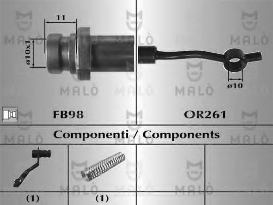 MALÒ 81043 Тормозной шланг для HYUNDAI IX20 (Хендай Иx20)