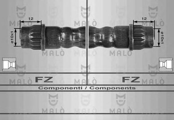 MALÒ 8444 Тормозной шланг для DACIA LOGAN (Дача Логан) MALÒ 8444 Тормозной шланг для DACIA LOGAN (Дача Логан)