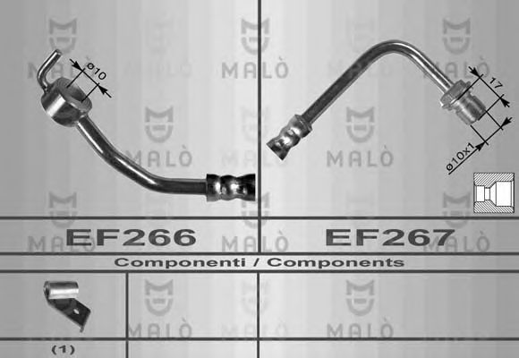 MALÒ 8465 Тормозной шланг для FORD TRANSIT (Форд Трансит) MALÒ 8465 Тормозной шланг для FORD TRANSIT (Форд Трансит)