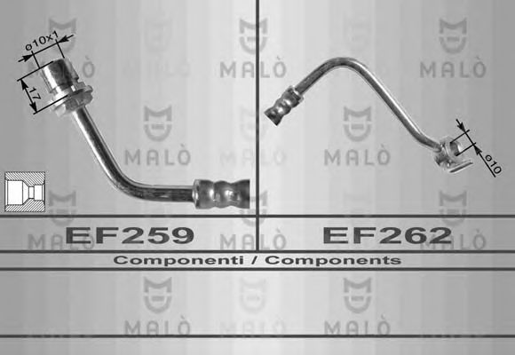MALÒ 8466 Тормозной шланг для FORD TRANSIT (Форд Трансит) MALÒ 8466 Тормозной шланг для FORD TRANSIT (Форд Трансит)