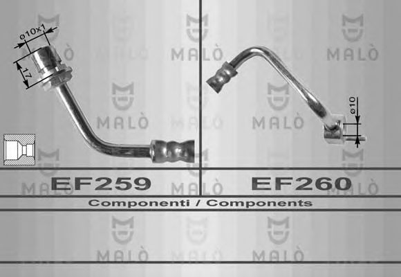 MALÒ 8468 Тормозной шланг для FORD TRANSIT (Форд Трансит) MALÒ 8468 Тормозной шланг для FORD TRANSIT (Форд Трансит)
