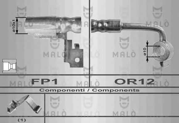 MALÒ 8578 Тормозной шланг для FORD (Форд) MALÒ 8578 Тормозной шланг для FORD (Форд)